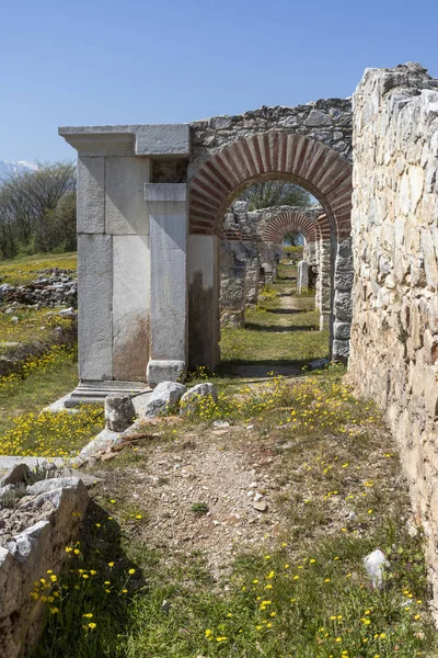 Ruïnes Van Het Oude Theater Het Antieke Gebied Van Philippi — Stockfoto