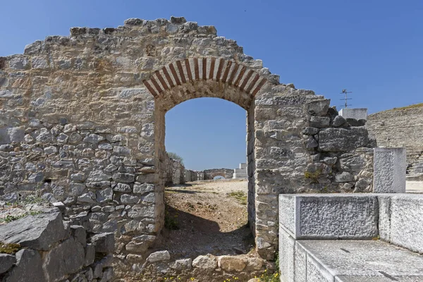 Philippi antik bölgesinde antik tiyatro harabeleri, Doğu Makedonya ve Trakya, Yunanistan