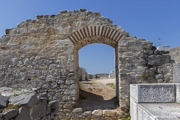 Philippi antik bölgesinde antik tiyatro harabeleri, Doğu Makedonya ve Trakya, Yunanistan