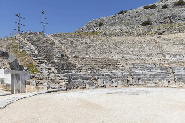 Philippi antik bölgesinde antik tiyatro harabeleri, Doğu Makedonya ve Trakya, Yunanistan