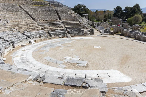 Ruïnes Van Het Oude Theater Het Antieke Gebied Van Philippi — Stockfoto