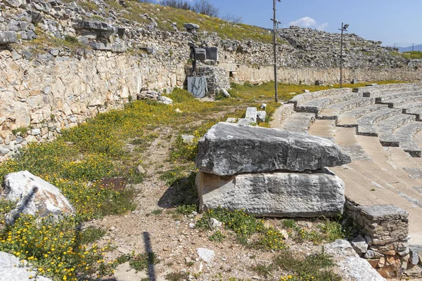 Ruïnes Van Het Oude Theater Het Antieke Gebied Van Philippi — Stockfoto