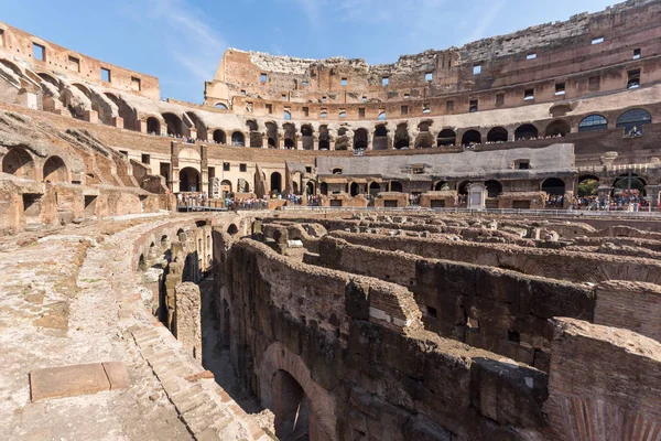 Roma Itália Junho 2017 Vista Panorâmica Interior Coliseu Cidade Roma — Fotografia de Stock