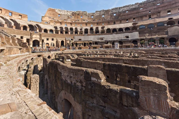 Rom Italien Juni 2017 Panorama Utsikt Över Insidan Del Colosseum — Stockfoto