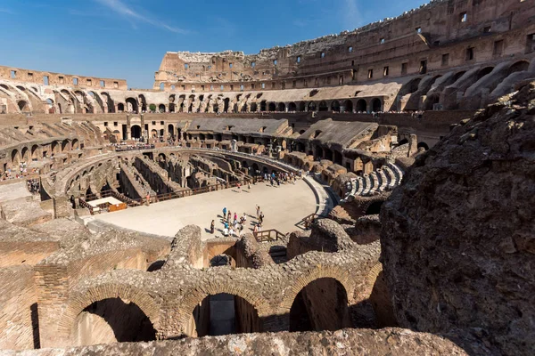 Rome Olaszország June 2017 Panorámás Kilátás Colosseum Belső Részén Róma — Stock Fotó