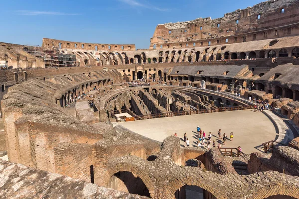 Rom Italien Juni 2017 Panorama Utsikt Över Insidan Del Colosseum — Stockfoto