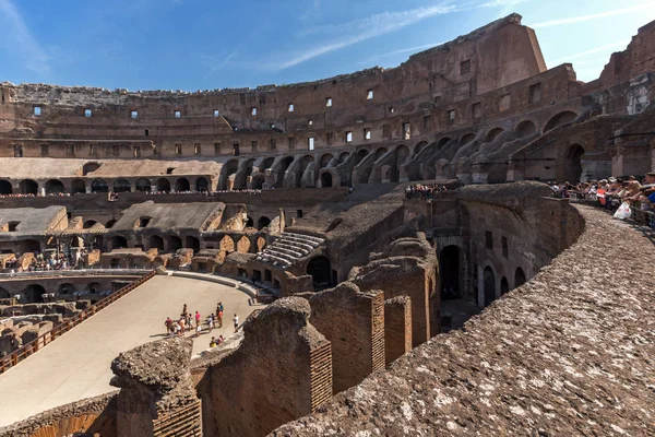 Rom Italien Juni 2017 Panorama Utsikt Över Insidan Del Colosseum — Stockfoto