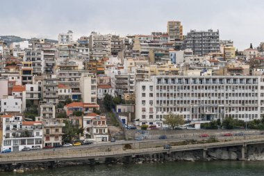 Kavala, Yunanistan-24 Nisan 2010: Kavala Panoraması, Doğu Makedonya ve Trakya, Yunanistan