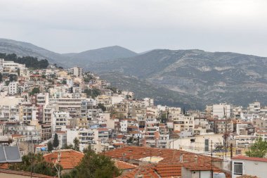 Kavala, Yunanistan-24 Nisan 2010: Kavala Panoraması, Doğu Makedonya ve Trakya, Yunanistan