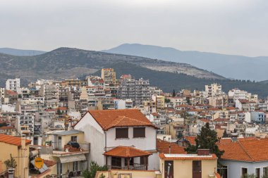 Kavala, Yunanistan-24 Nisan 2010: Kavala Panoraması, Doğu Makedonya ve Trakya, Yunanistan