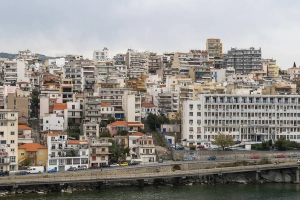 Kavala Griechenland April 2010 Panorama Von Kavala Von Der Festung — Stockfoto