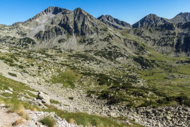 Kamenitsa, Yalovarnika, diş ve bebek tepeler, Pirin Dağı, Bulgaristan ile şaşırtıcı Panorama