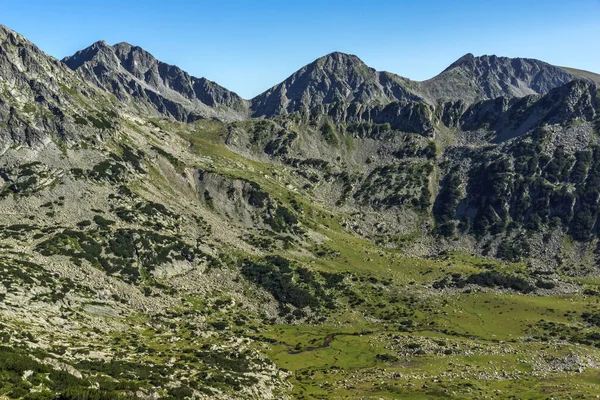Panorama Incrível Com Yalovarnika Dente Picos Das Bonecas Pirin Mountain — Fotografia de Stock