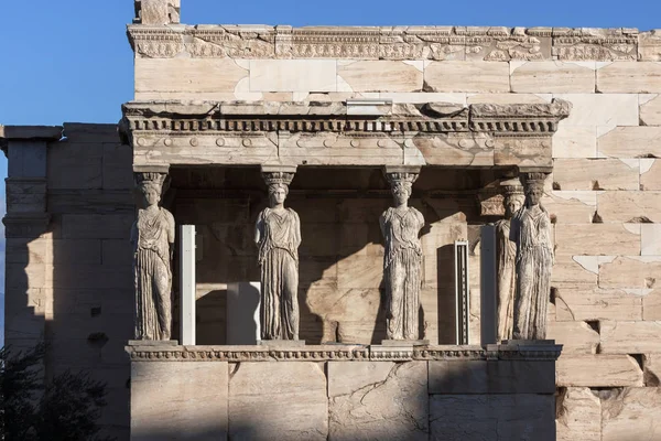 Porch Caryatids Erechtheion Acropolis Athens Attica Greece — Stock Photo, Image