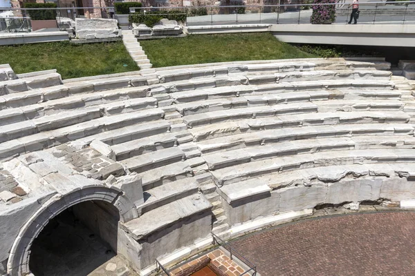 Plovdiv Bulgária Maio 2019 Ruínas Antigas Estádio Romano Centro Cidade — Fotografia de Stock