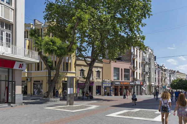 Plovdiv Bulgaria Mayo 2019 Calles Pedestianas Centro Ciudad Plovdiv Bulgaria — Foto de Stock