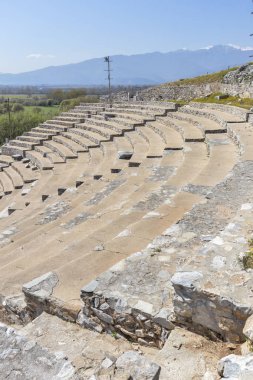 Philippi Antik sitesinde antik tiyatro kalıntıları, Doğu Makedonya ve Trakya, Yunanistan