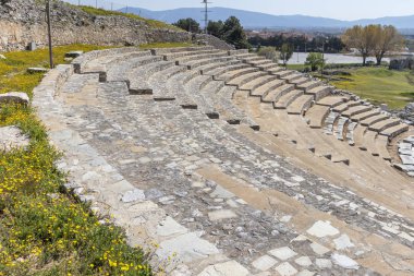 Philippi Antik sitesinde antik tiyatro kalıntıları, Doğu Makedonya ve Trakya, Yunanistan