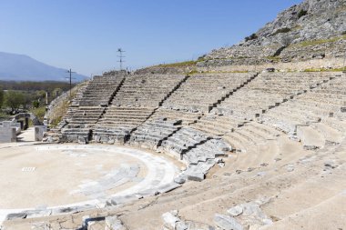 Philippi Antik sitesinde antik tiyatro kalıntıları, Doğu Makedonya ve Trakya, Yunanistan