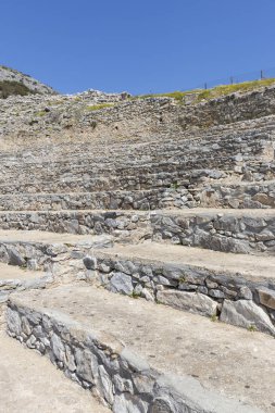 Philippi Antik sitesinde antik tiyatro kalıntıları, Doğu Makedonya ve Trakya, Yunanistan