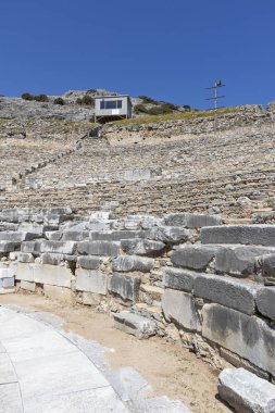 Philippi Antik sitesinde antik tiyatro kalıntıları, Doğu Makedonya ve Trakya, Yunanistan