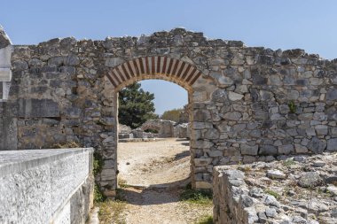 Philippi Antik sitesinde antik tiyatro kalıntıları, Doğu Makedonya ve Trakya, Yunanistan