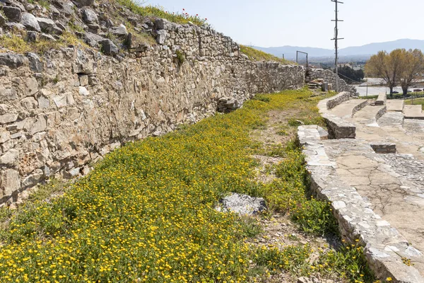 Ruinas Del Antiguo Teatro Sitio Antiguo Filipos Macedonia Oriental Tracia —  Fotos de Stock