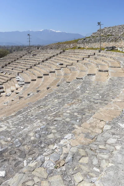 Ruïnes Van Het Oude Theater Antieke Site Van Philippi Oost — Stockfoto