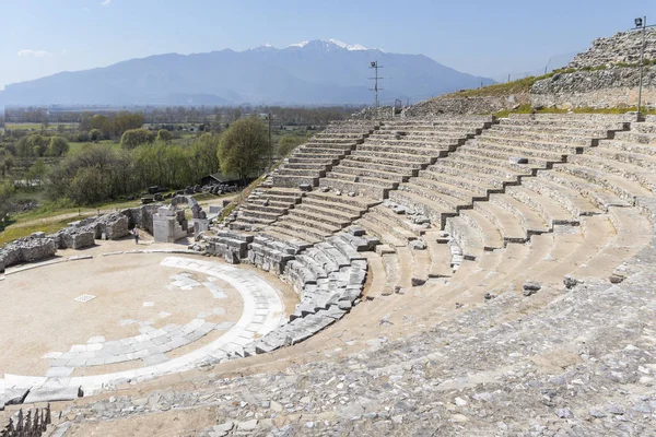 Ruïnes Van Het Oude Theater Antieke Site Van Philippi Oost — Stockfoto