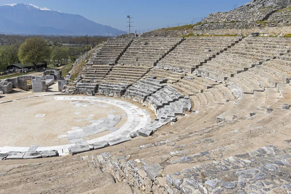 Ruïnes Van Het Oude Theater Antieke Site Van Philippi Oost — Stockfoto
