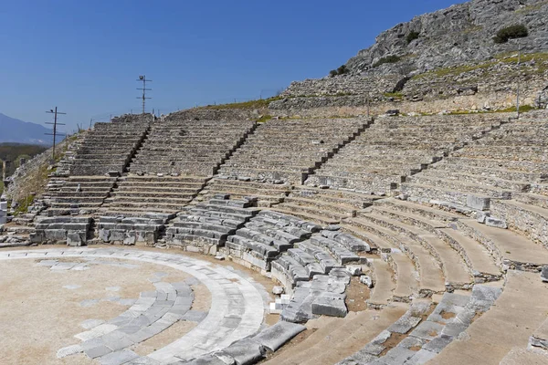 Rovine Dell Antico Teatro Nel Sito Antico Filippi Macedonia Orientale — Foto Stock