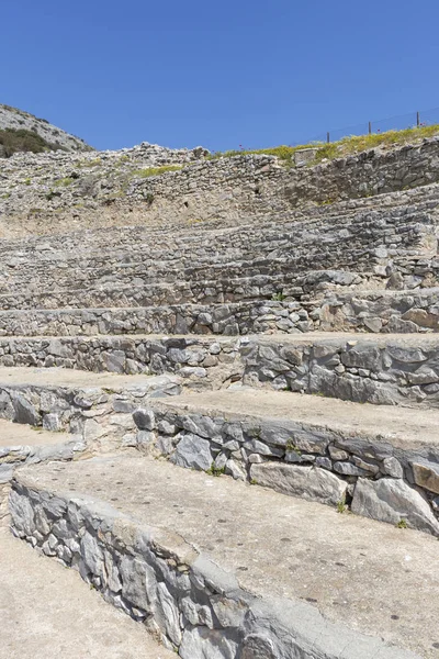 Ruinas Del Antiguo Teatro Sitio Antiguo Filipos Macedonia Oriental Tracia — Foto de Stock