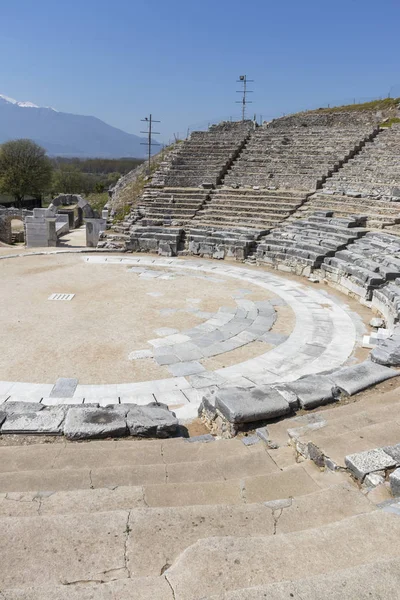 Ruïnes Van Het Oude Theater Antieke Site Van Philippi Oost — Stockfoto