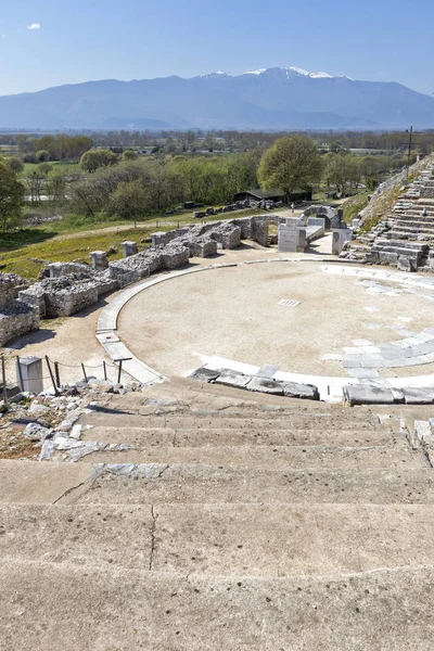 Ruïnes Van Het Oude Theater Antieke Site Van Philippi Oost — Stockfoto