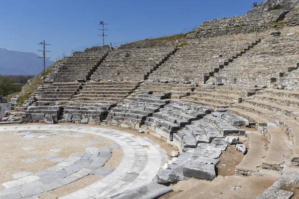 Ruïnes Van Het Oude Theater Antieke Site Van Philippi Oost — Stockfoto