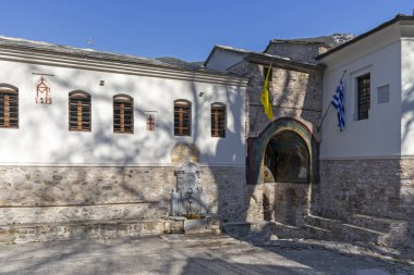 Orta Çağ Ortodoks Manastırı Timiou Prodromou St. John Serres kasabası yakınlarındaki, Orta Makedonya, Yunanistan
