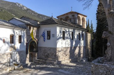 Orta Çağ Ortodoks Manastırı Timiou Prodromou St. John Serres kasabası yakınlarındaki, Orta Makedonya, Yunanistan