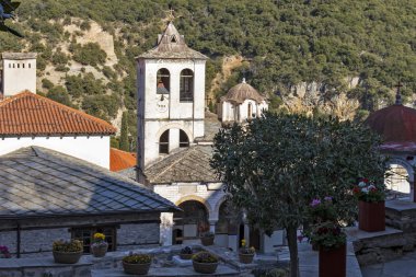 Orta Çağ Ortodoks Manastırı Timiou Prodromou St. John Serres kasabası yakınlarındaki, Orta Makedonya, Yunanistan