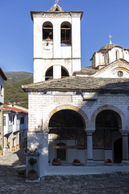 Orta Çağ Ortodoks Manastırı Timiou Prodromou St. John Serres kasabası yakınlarındaki, Orta Makedonya, Yunanistan