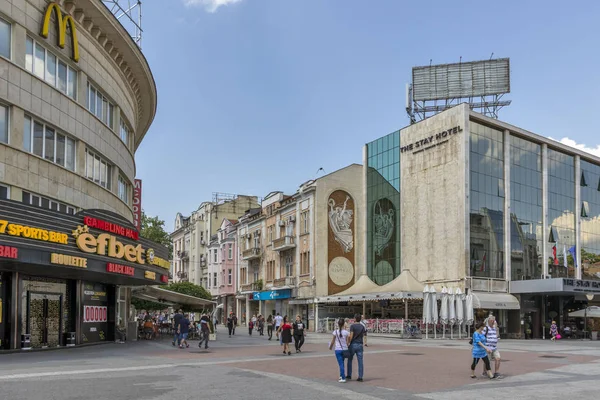 Plovdiv Bulgarije Mei 2019 Wandelen Peaopel Pedestian Straten Het Centrum — Stockfoto