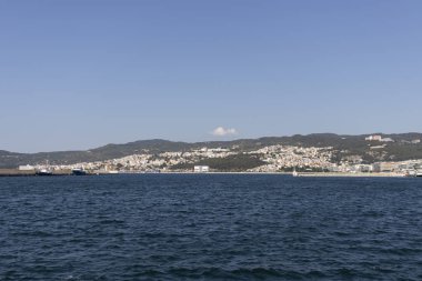 Panoramik şehir, Kavala, Yunanistan