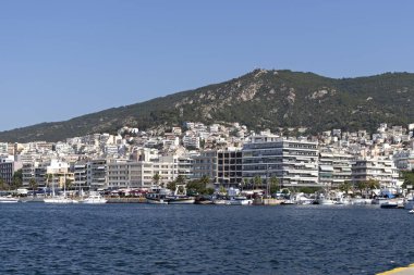 Panoramik şehir, Kavala, Yunanistan