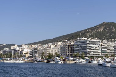 Panoramik şehir, Kavala, Yunanistan
