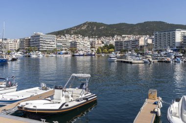 Panoramik şehir, Kavala, Yunanistan