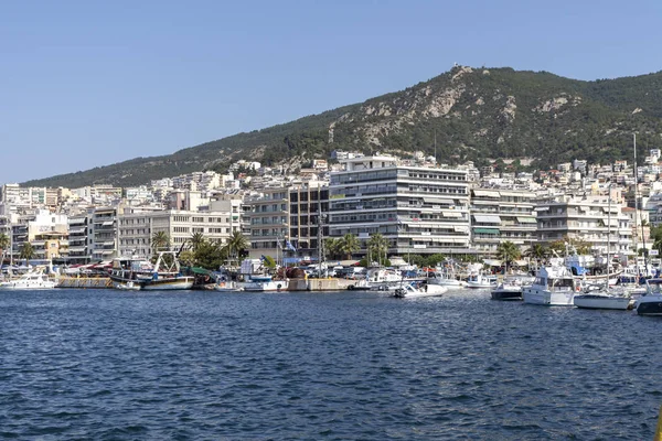 Panoramik şehir, Kavala, Yunanistan