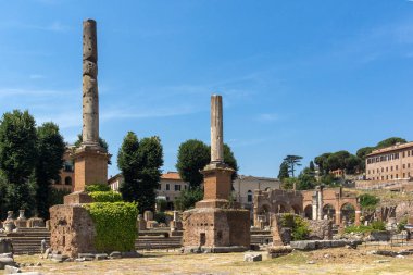 Roma şehrinde Roma Forumu Panoraması