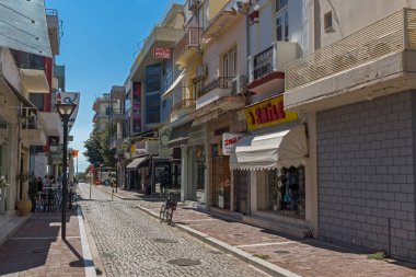 Dedeağaç kasabasında tipik sokak, Yunanistan