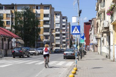 Tipik Sokak ve Bina Pirot kasabasında, Sırbistan