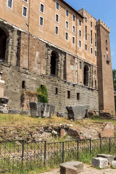 Panoramautsikt över Forum Romanum i Roms stad — Stockfoto