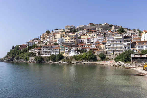 Panorama del casco antiguo de la ciudad de Kavala, Grecia — Foto de Stock